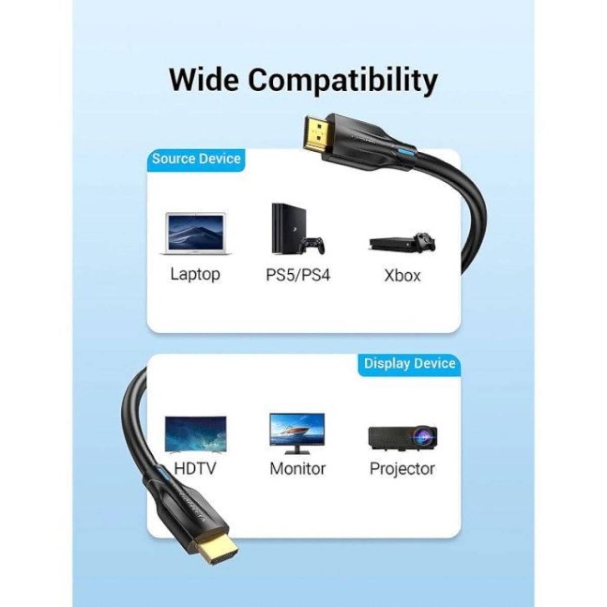 Кабель мультимедийный HDMI to HDMI 5.0m V2.1 8K 60Hz PVC Vention (AANBJ) 98_98.jpg - фото 6