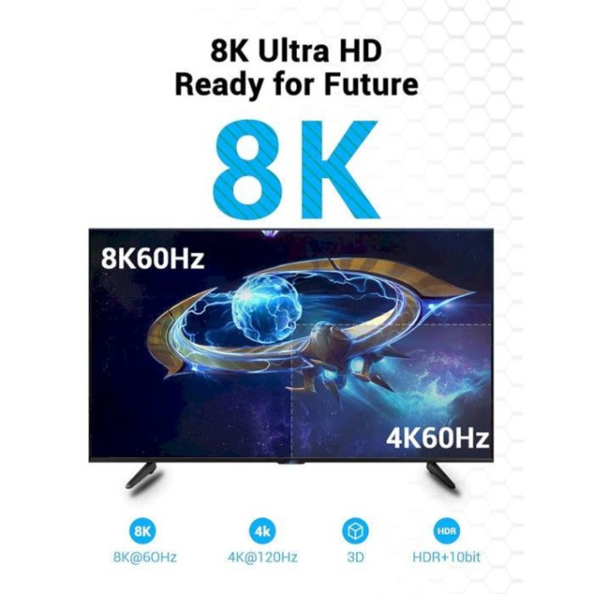 Кабель мультимедийный HDMI to HDMI 5.0m V2.1 8K 60Hz PVC Vention (AANBJ) 98_98.jpg - фото 7