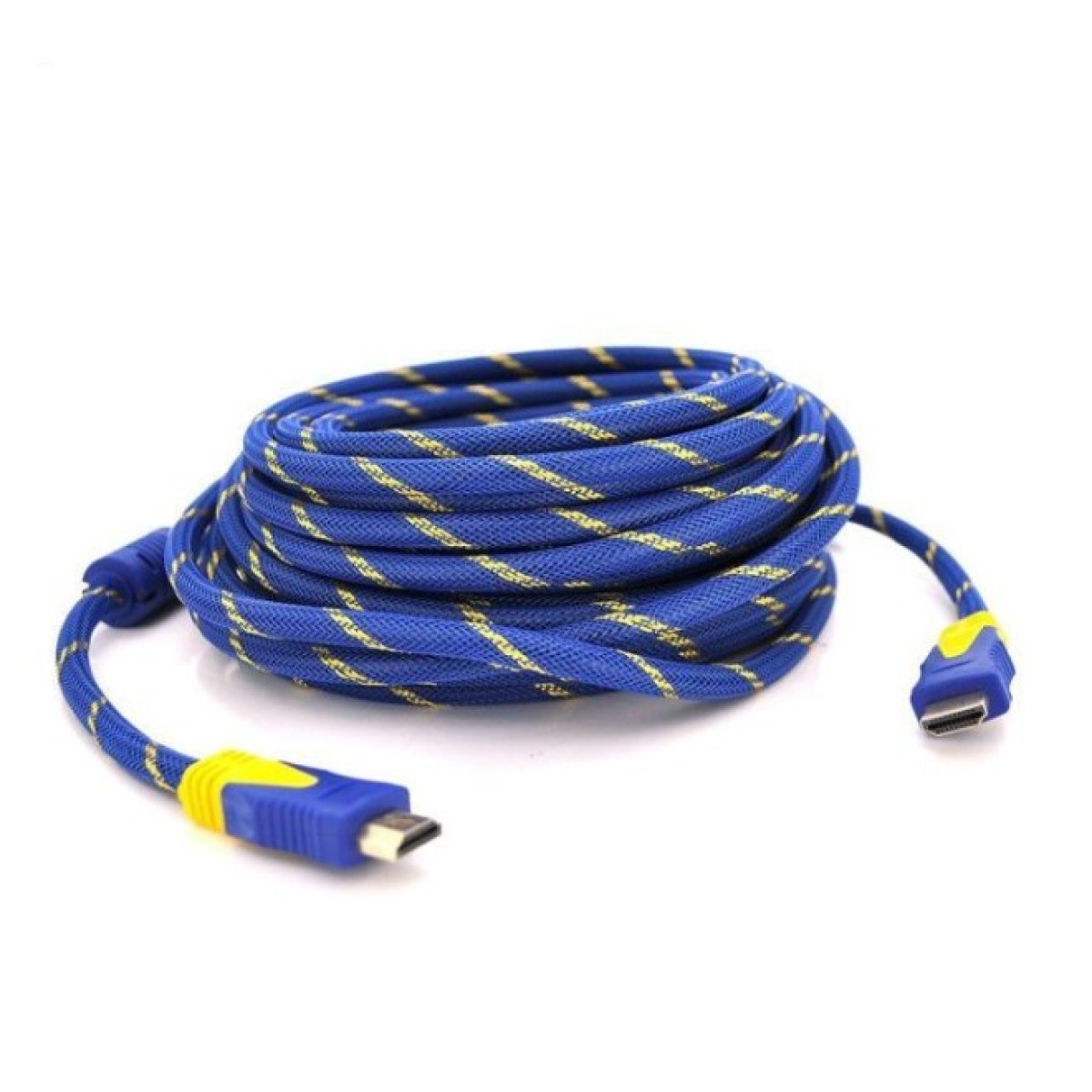 Кабель мультимедийный HDMI to HDMI 10.0m v1.4, OD-8.0mm Blue/Gold Merlion (YT-HDMI(M)/(M)NY/BL-10m) 98_98.jpg
