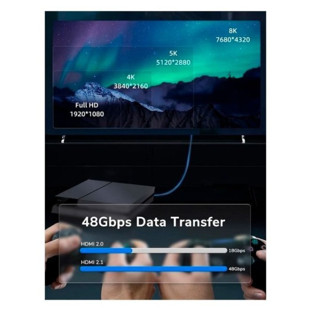 Кабель мультимедійний HDMI to HDMI 2.0m v2.1 Cabletime (CA914654) 98_98.jpg - фото 6