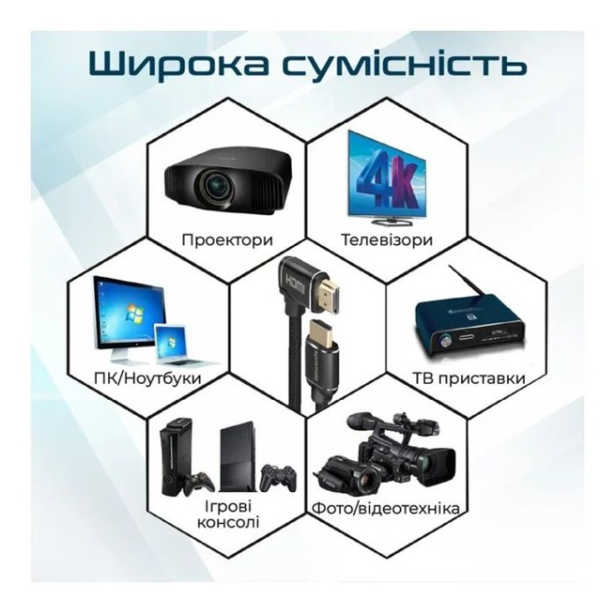 Кабель мультимедийный HDMI to HDMI v.2.0 prolink4k1-300.black Promate (prolink4k1-300.black) 98_98.jpg - фото 5