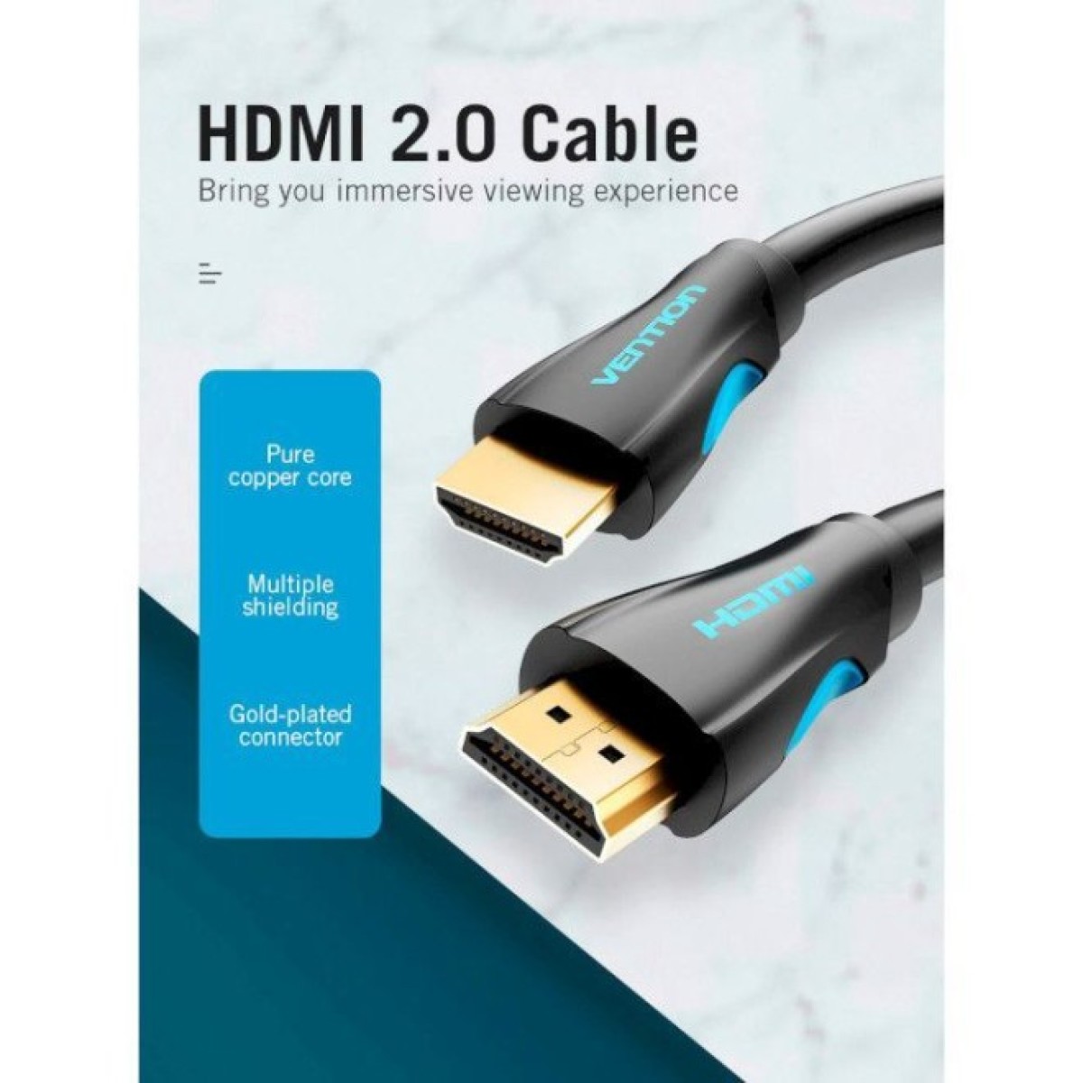 Кабель мультимедийный HDMI to HDMI 15.0m V2.0 4K 30Hz PVC Vention (VAA-M02-B1500) 98_98.jpg - фото 11