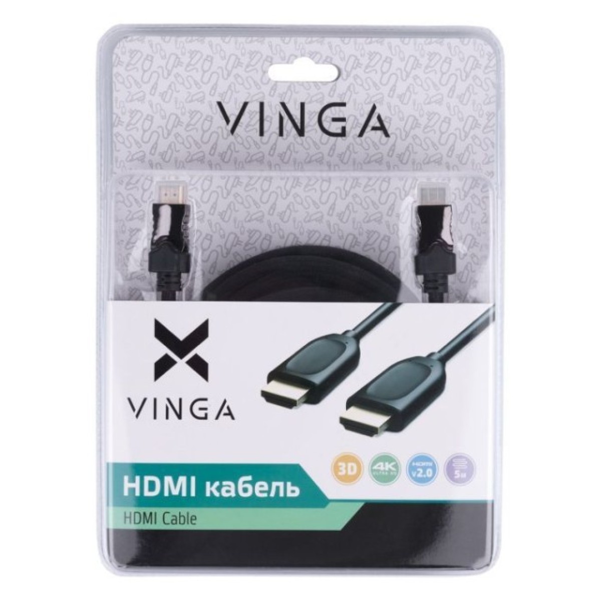 Кабель мультимедийный HDMI to HDMI 5.0m Vinga (HDMI03-5.0) 98_98.jpg - фото 4