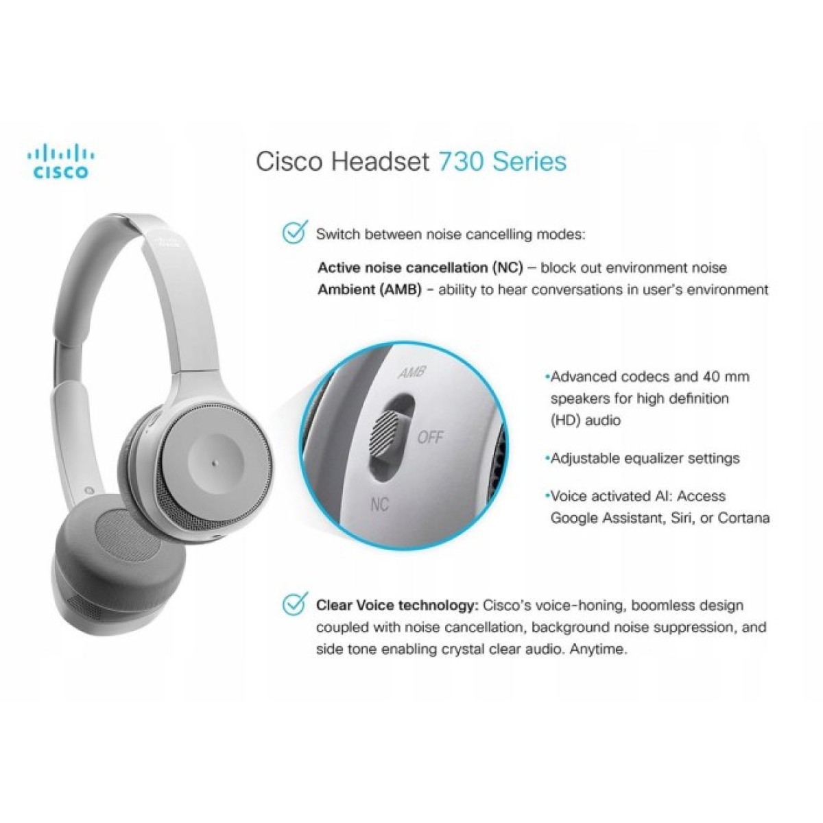 Наушники Bang & Olufsen Cisco 730 Wireless Dual On-ear Headset USB-A Bundle, Carbon Black (HS-WL-730-BUNA-C) 98_98.jpg - фото 5