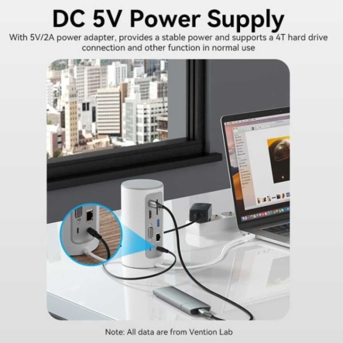 Концентратор Vention USB3.1 Type-C to HDMI/VGA/USB3.0x3/RJ45/SD/TF/TRRS 3.5m/PD/DC100W12-in-1 (TPHWC-EU) 98_98.jpg - фото 4