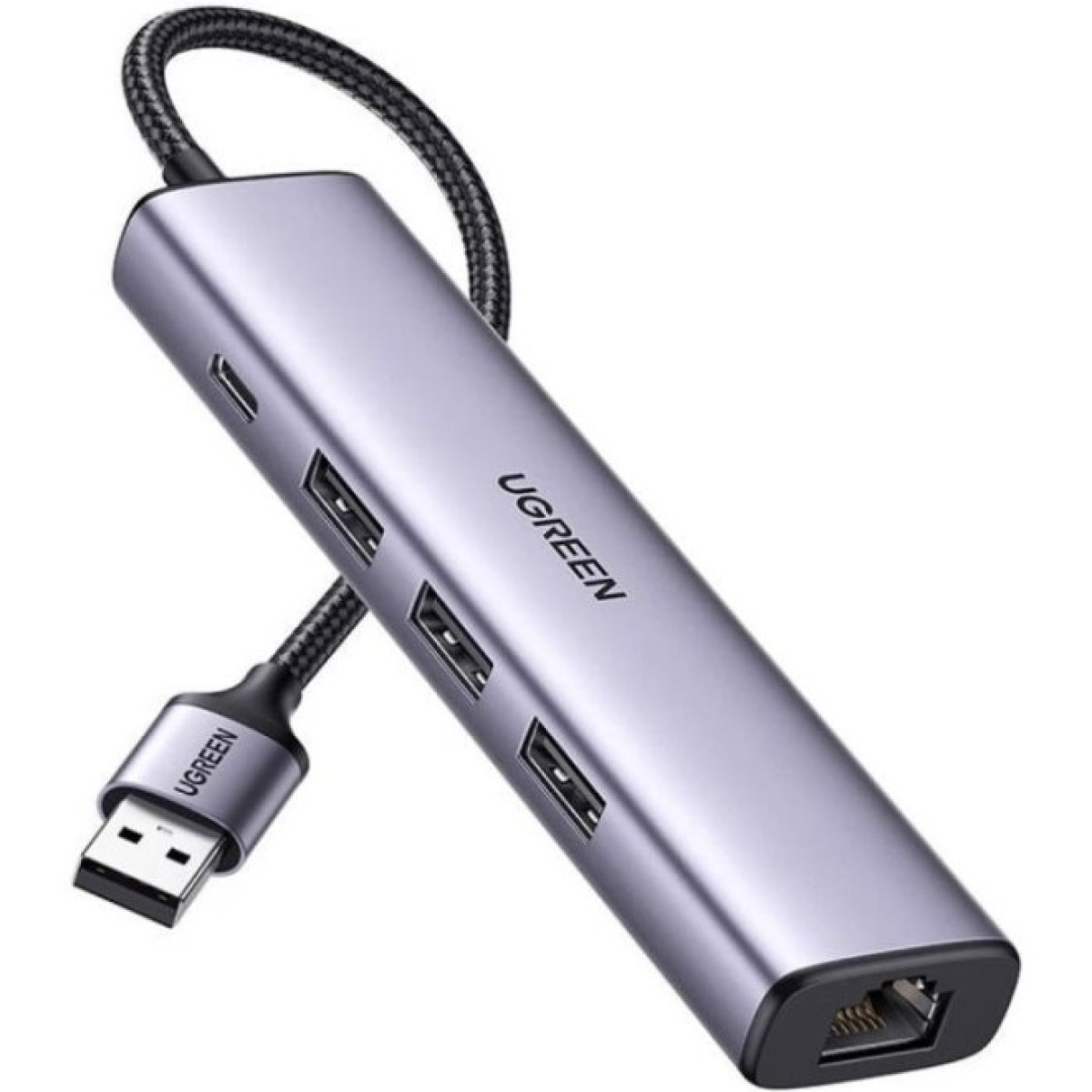 Концентратор Ugreen USB 3.0 to 3хUSB 3.0/Type-C+RJ45(1000M) Ethernet 5in1 CM475 (60554) 256_256.jpg