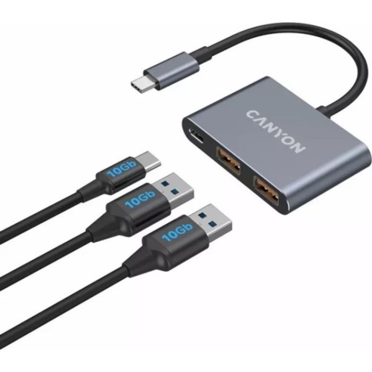 Концентратор Canyon hub DS-3 3in1 USB-C Dark Grey (CNS-TDS3) 98_98.jpg - фото 2