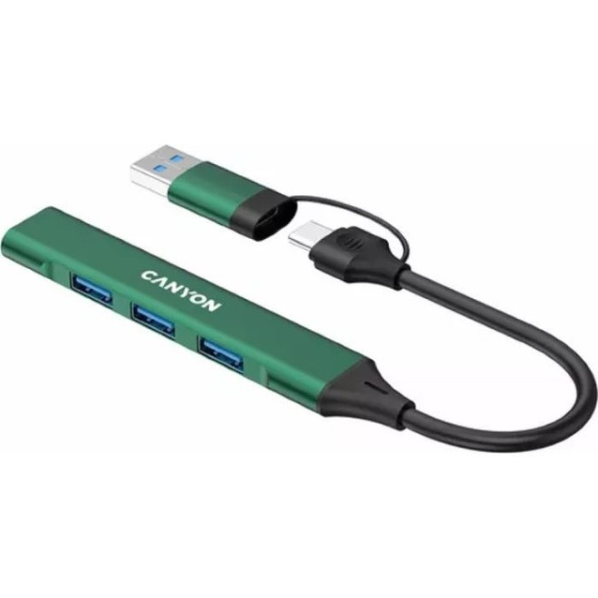 Концентратор Canyon hub DS-02 4in1 USB-A/C Green (CNS-TDS02GR) 98_98.jpg - фото 2