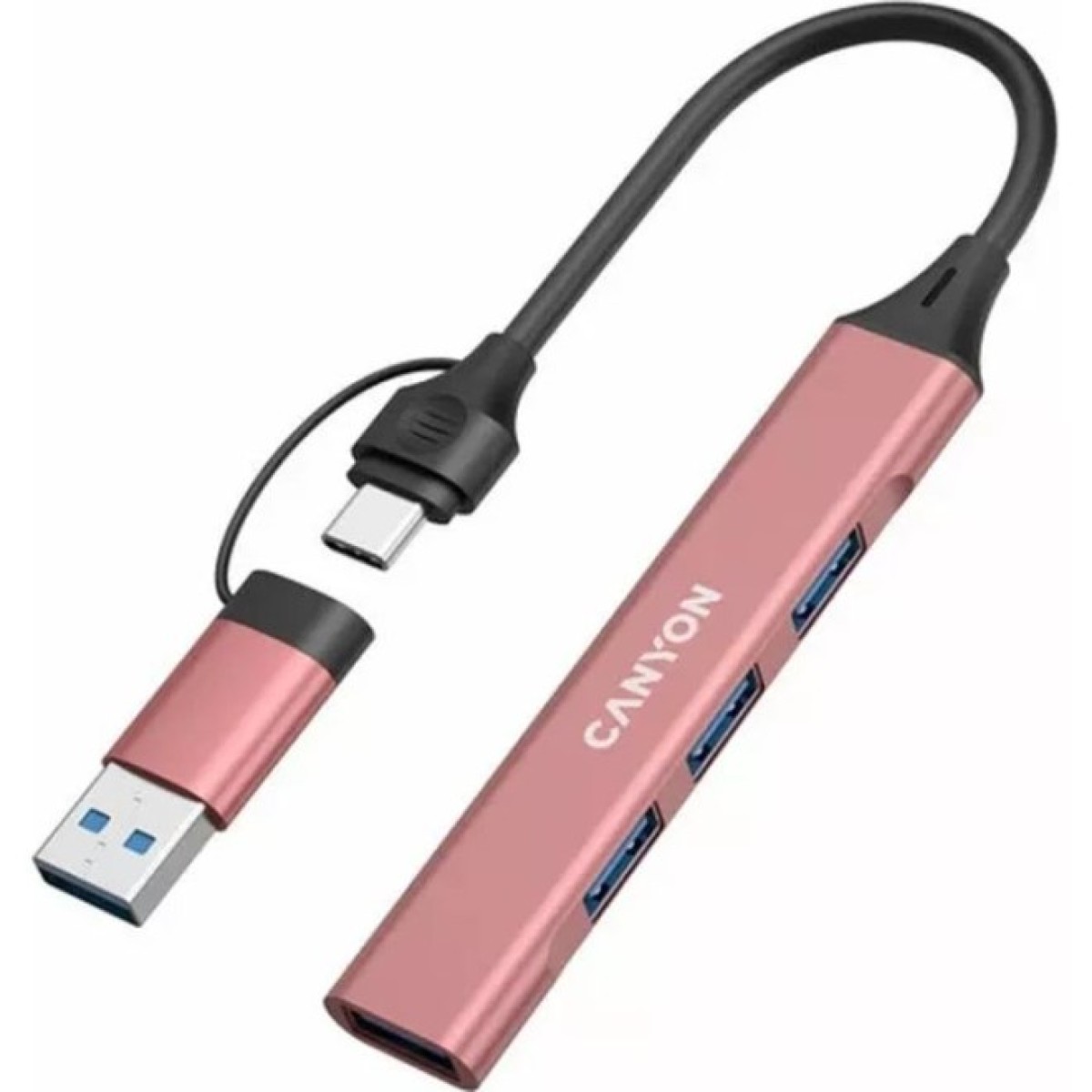 Концентратор Canyon hub DS-02 4in1 USB-A/C Pink (CNS-TDS02P) 98_98.jpg - фото 2