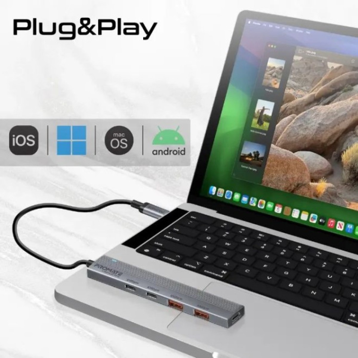 Концентратор Promate USB Hub 4 ports litehub-pro (litehub-pro) 98_98.jpg - фото 3