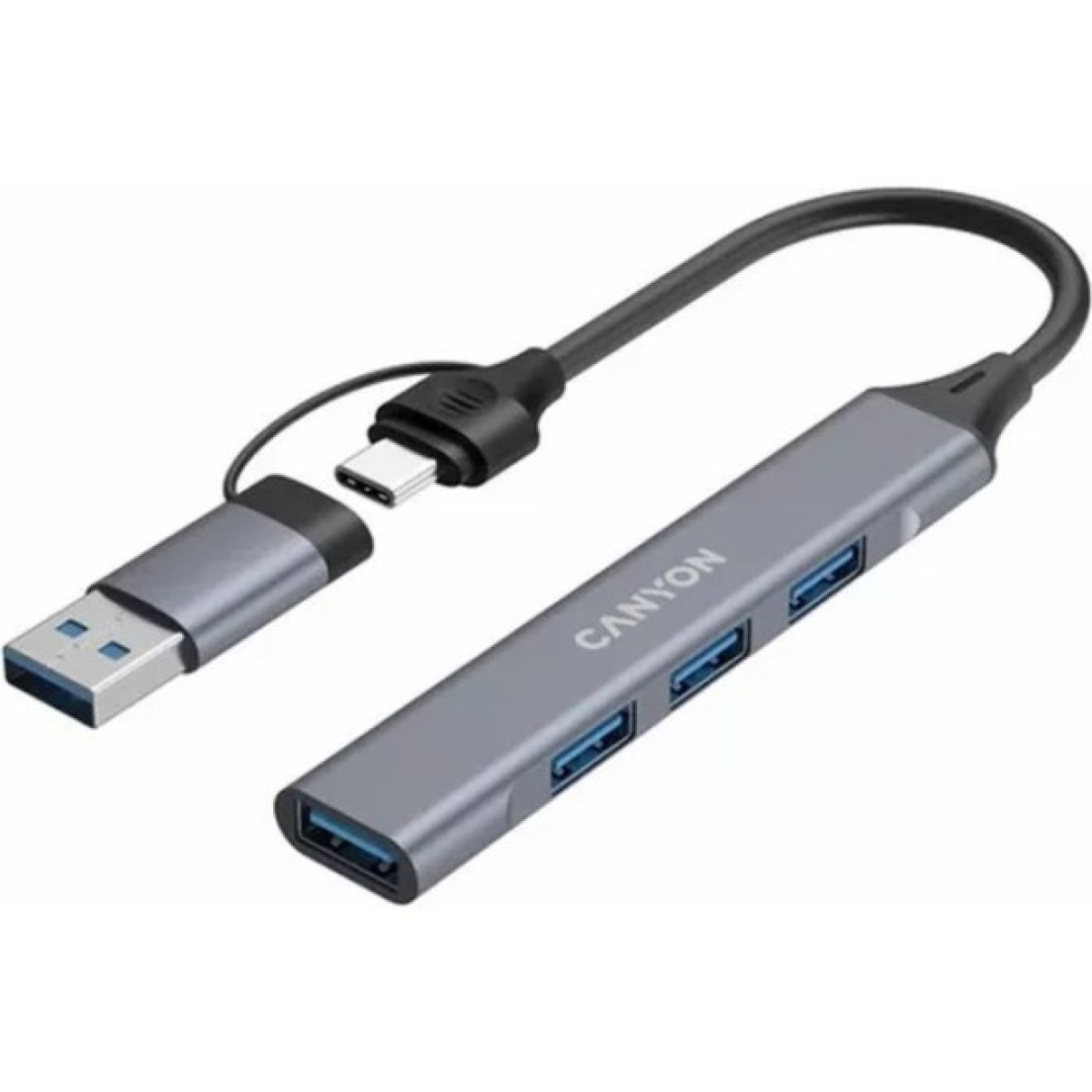 Концентратор Canyon hub DS-02 4in1 USB-A/C Grey (CNS-TDS02G) 98_98.jpg - фото 2
