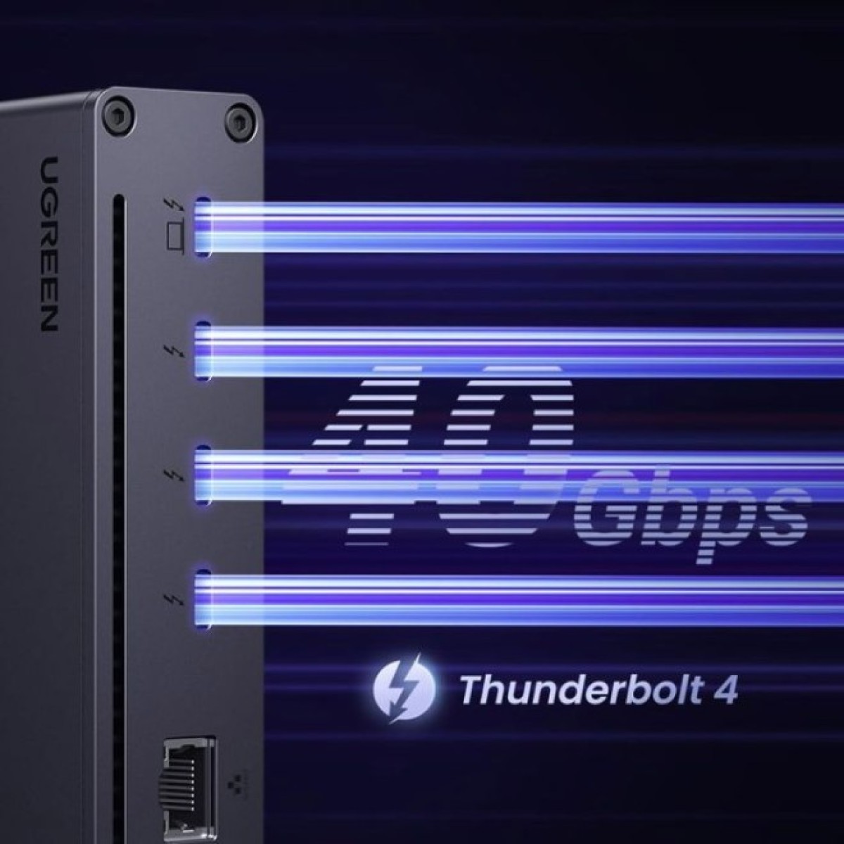 Концентратор Ugreen Thunderbolt 4 to 3xTh.4/3xUSBA 3.2/RJ45 Gigabit/140W ARevodok Max 8-in-1 U708 (25053EU) 98_98.jpg - фото 4