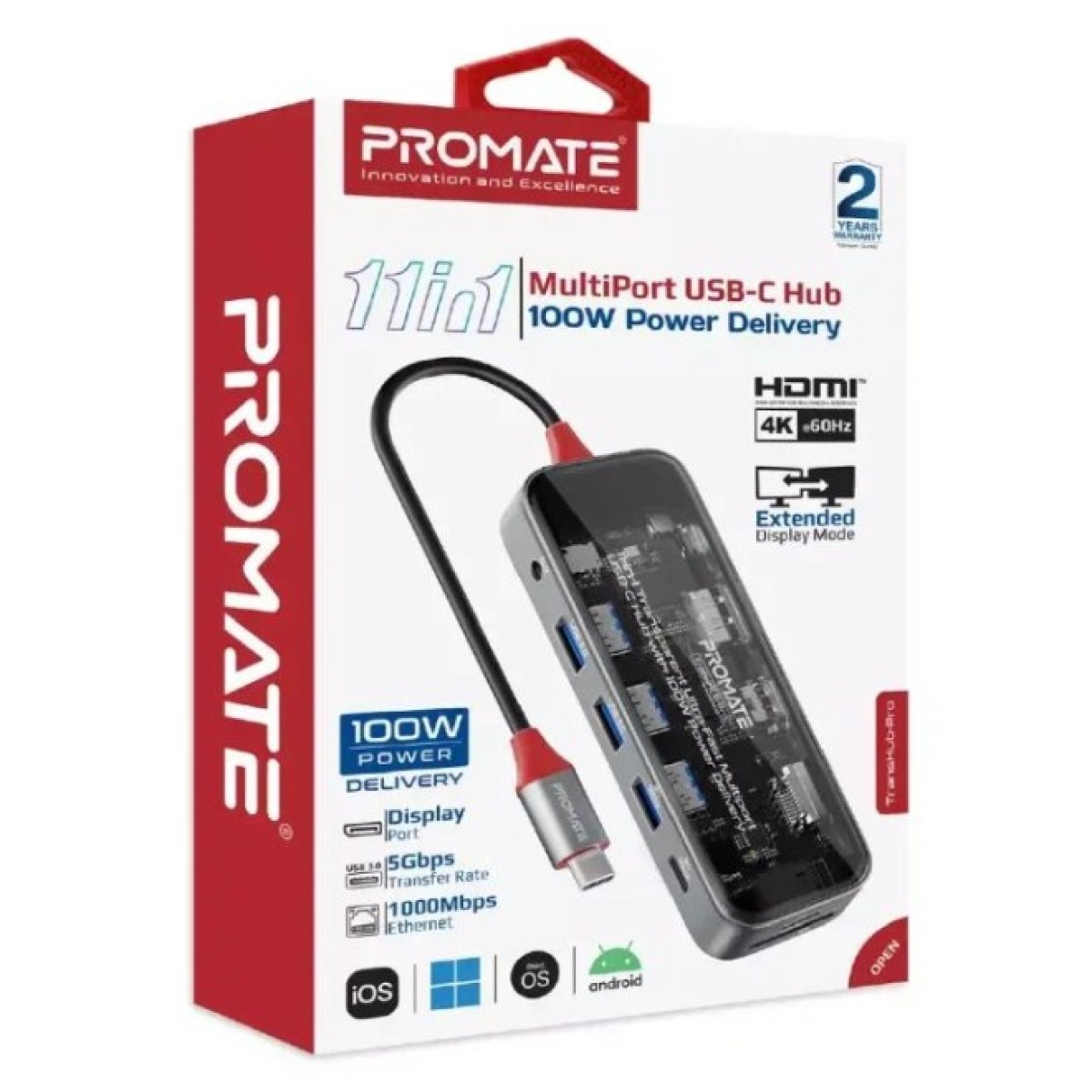Концентратор Promate USB Hub 11 ports transhub-pro (transhub-pro) 98_98.jpg - фото 3