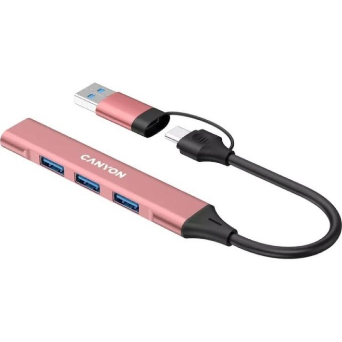 Концентратор Canyon hub DS-02 4in1 USB-A/C Pink (CNS-TDS02P) 98_98.jpg - фото 3