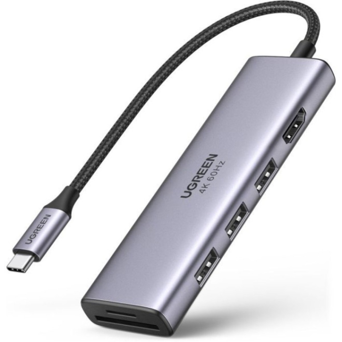 Концентратор Ugreen USB3.1 Type-C to HDMI 4K60Hz/USB 3.0х2/SD/TF/PD 100W 5-in-1 CM511 (60383) 256_256.jpg