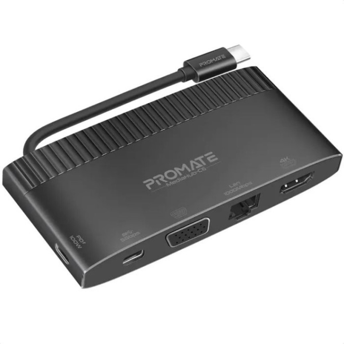 Концентратор Promate USB Hub 6 ports mediahub-c6.black (mediahub-c6.black) 256_256.jpg