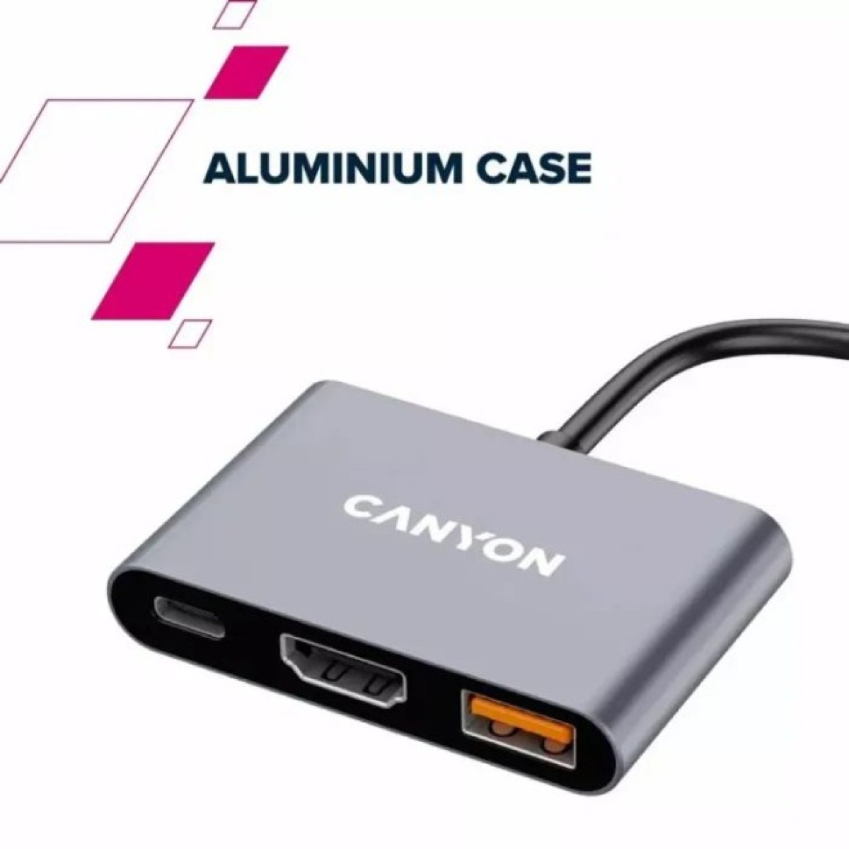 Концентратор Canyon hub DS-4 3in1 USB-C Grey (CNS-TDS4) 98_98.jpg - фото 5