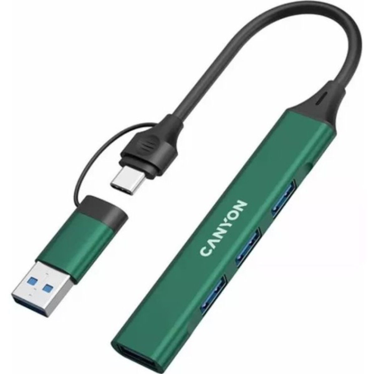 Концентратор Canyon hub DS-02 4in1 USB-A/C Green (CNS-TDS02GR) 98_98.jpg - фото 3