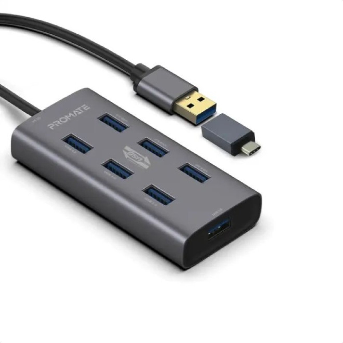 Концентратор Promate USB Hub 7 ports ezhub-7.grey (ezhub-7.grey) 256_256.jpg