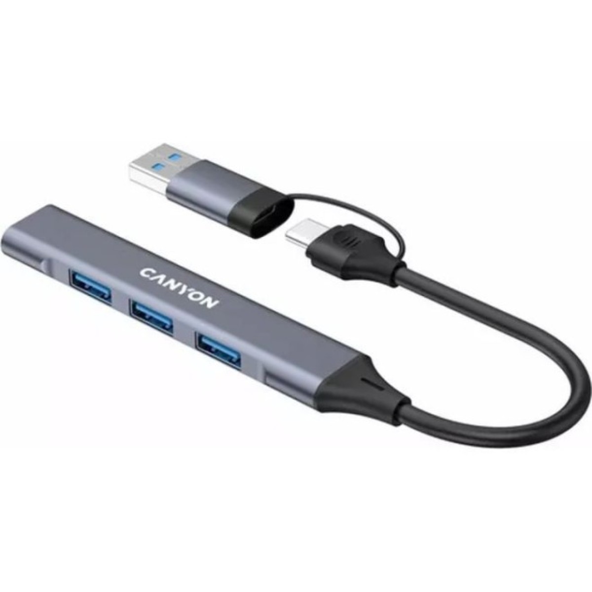 Концентратор Canyon hub DS-02 4in1 USB-A/C Grey (CNS-TDS02G) 98_98.jpg - фото 3