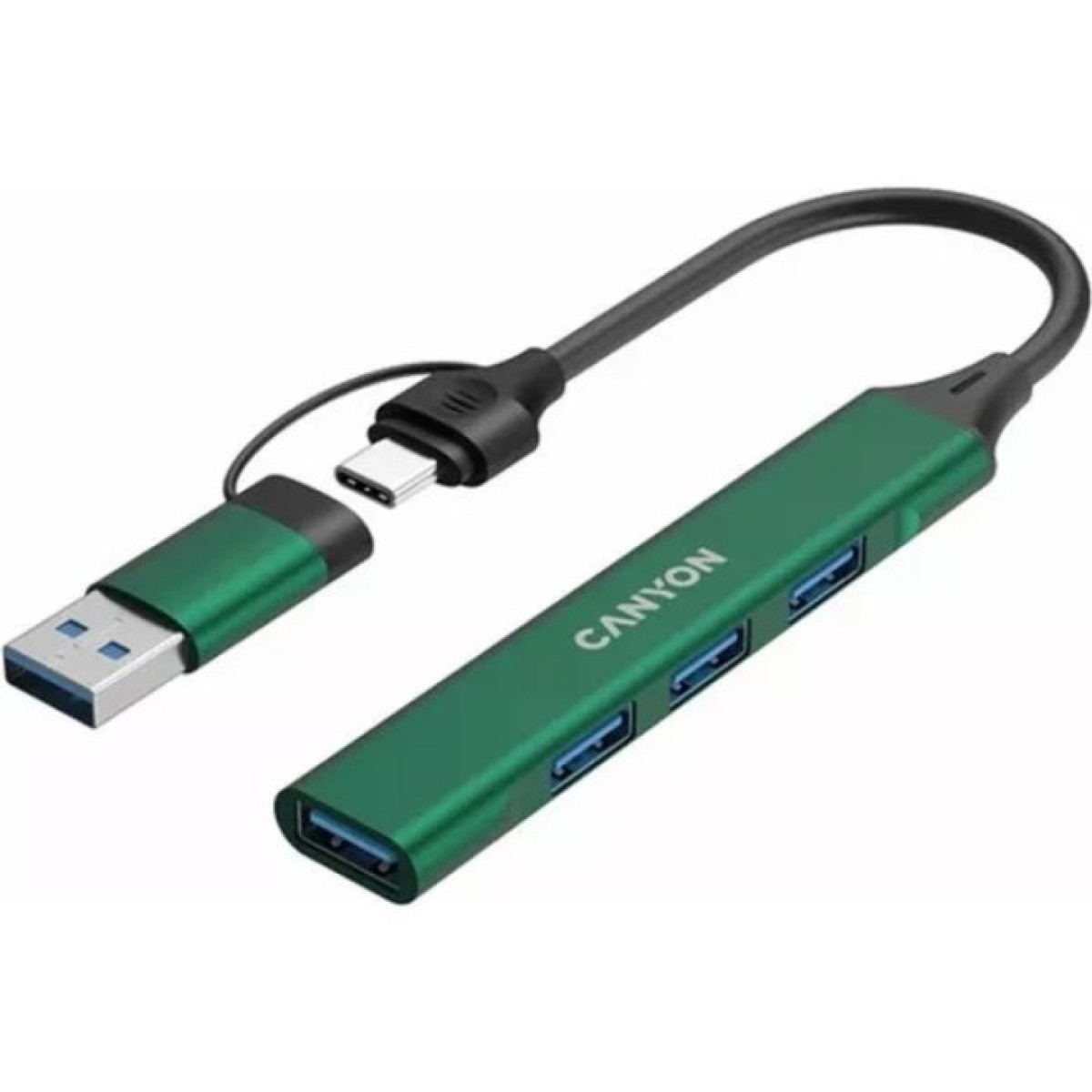 Концентратор Canyon hub DS-02 4in1 USB-A/C Green (CNS-TDS02GR) 98_98.jpg - фото 4