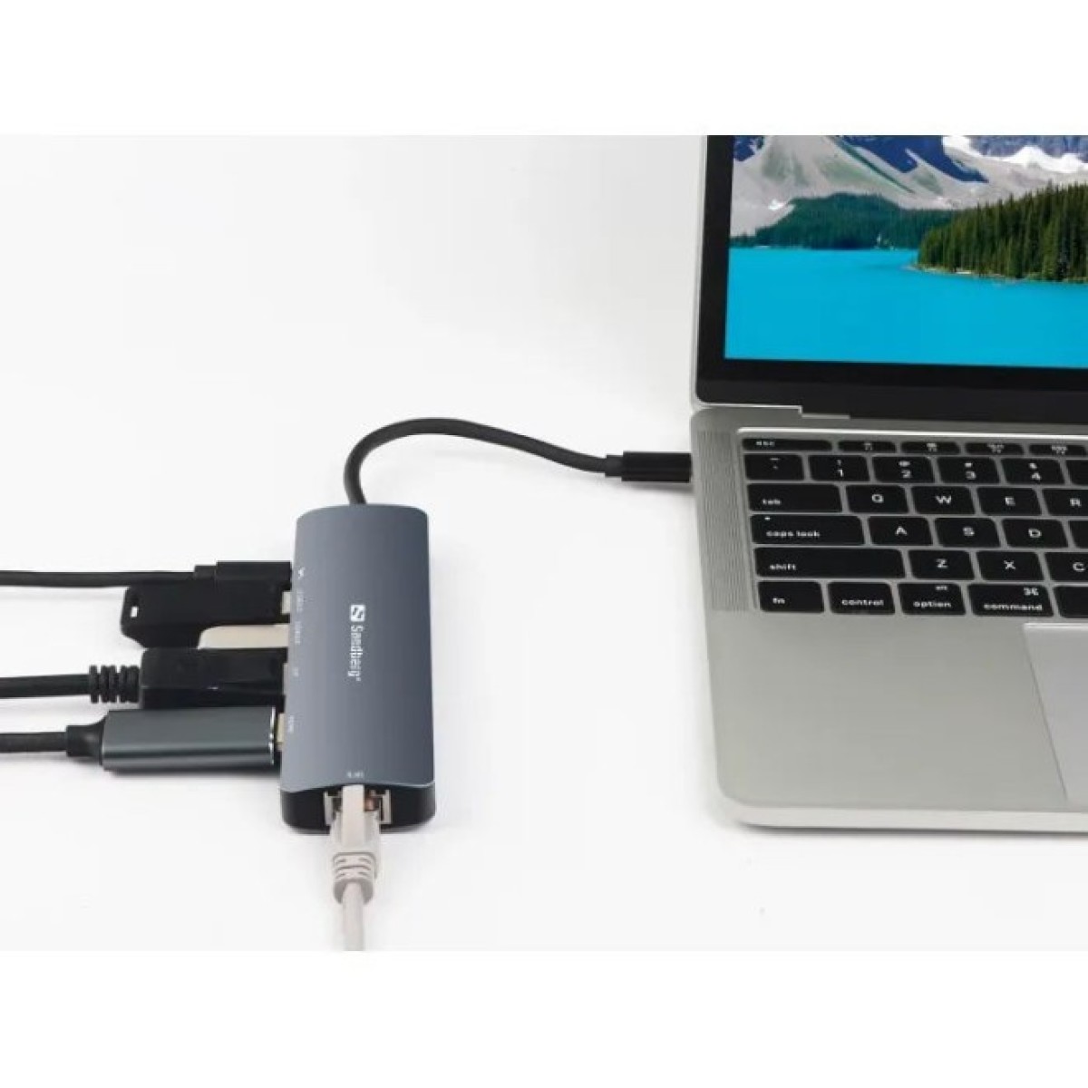 Концентратор Sandberg USB3.1 Type-C to HDMI/USB 3.0x2/RJ45/USB-C/DisplayPort PD 100W Hub 6-in-1 (136-43) 98_98.jpg - фото 3