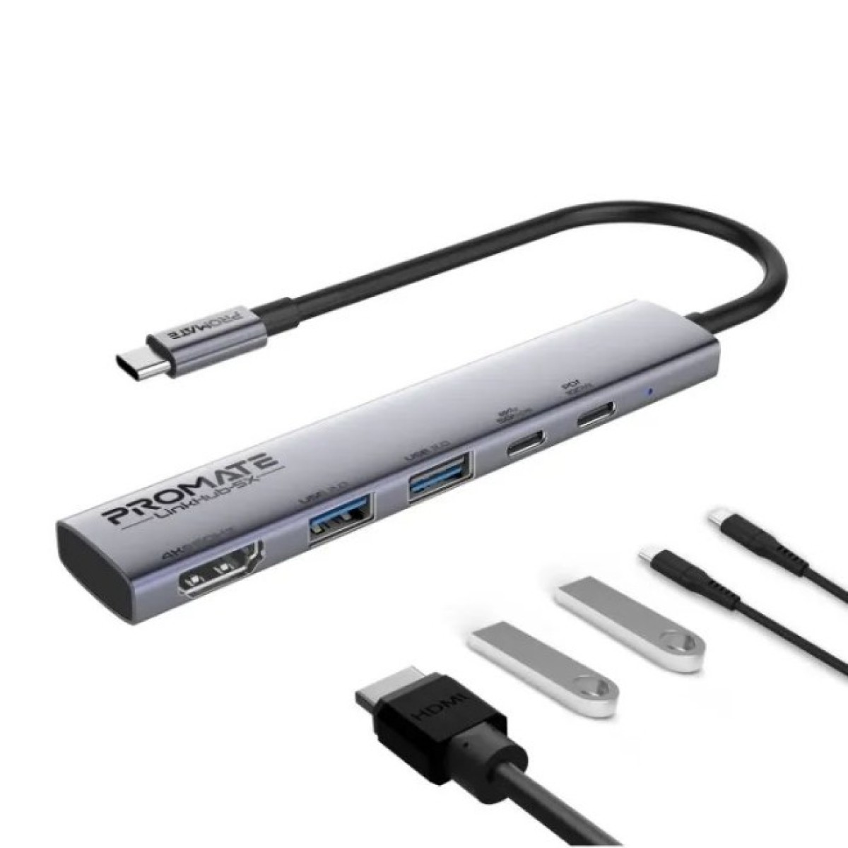 Концентратор Promate USB Hub 5 ports linkhub-5x (linkhub-5x) 256_256.jpg