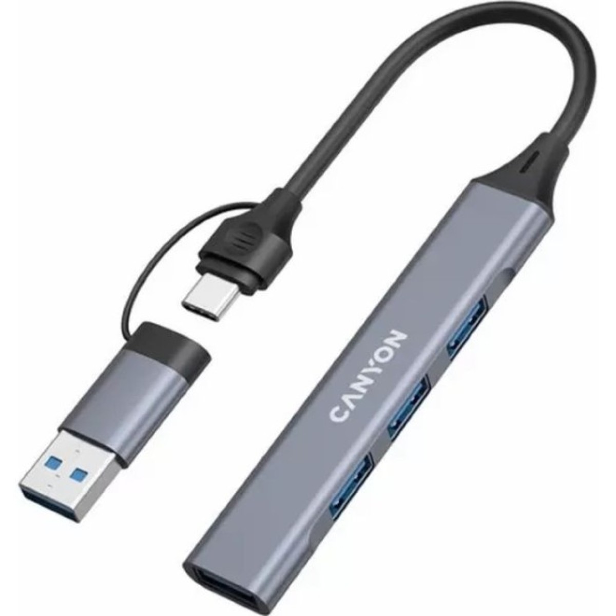 Концентратор Canyon hub DS-02 4in1 USB-A/C Grey (CNS-TDS02G) 98_98.jpg - фото 4