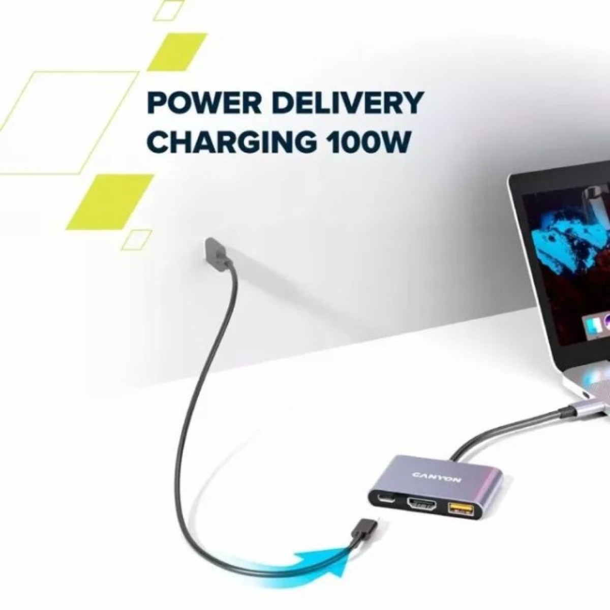 Концентратор Canyon hub DS-4 3in1 USB-C Grey (CNS-TDS4) 98_98.jpg - фото 7