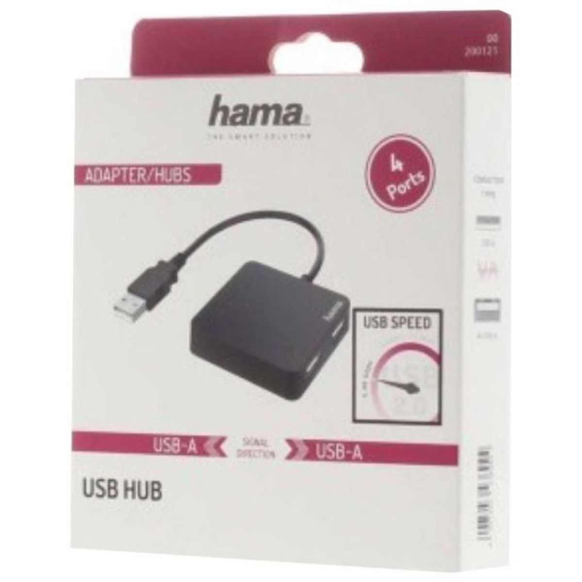 Концентратор Hama 4 Ports USB 2.0 Black (00200121) 98_98.jpg - фото 2