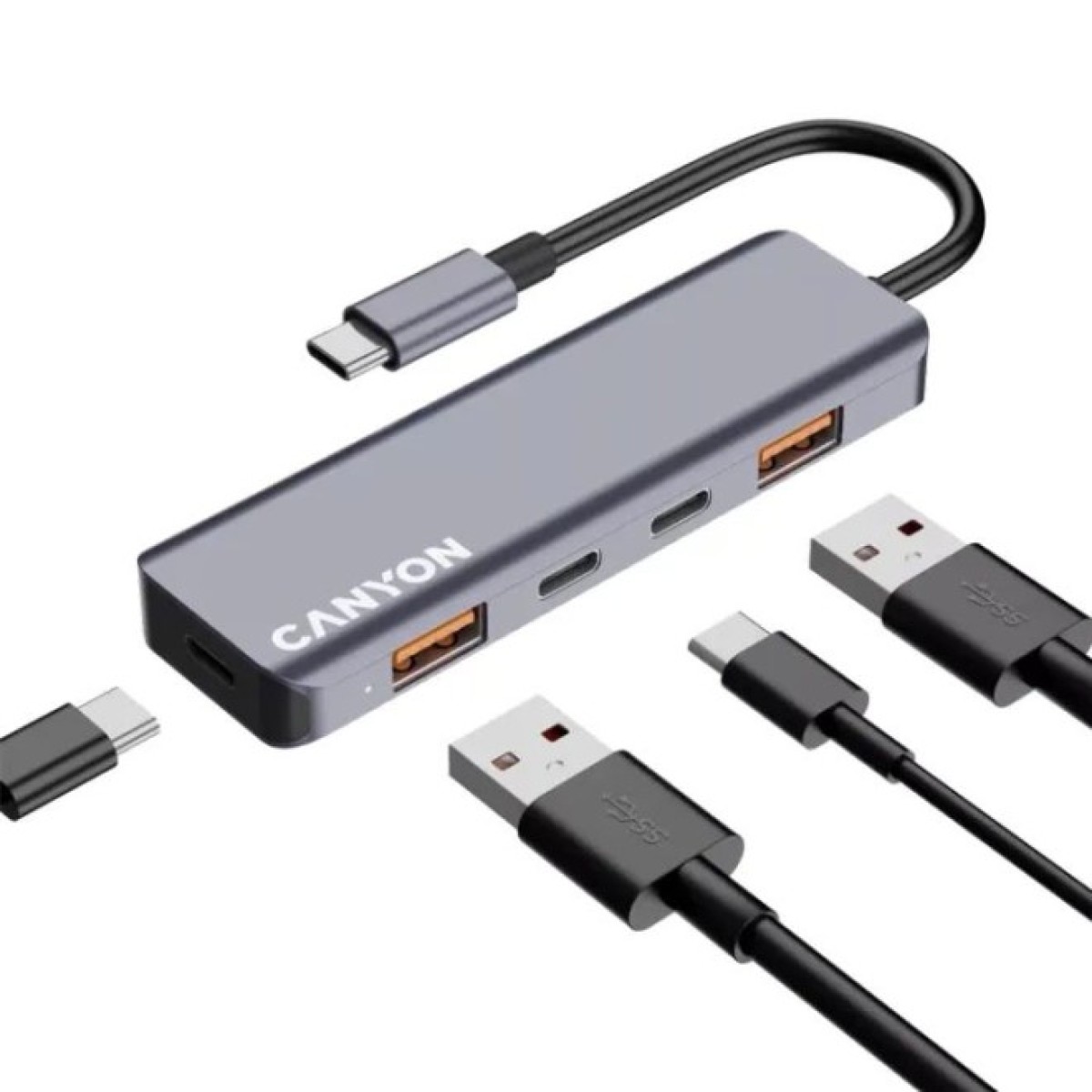 Концентратор Canyon hub DS-18 5in1 USB-C Grey (CNS-TDS18) 98_98.jpg - фото 6