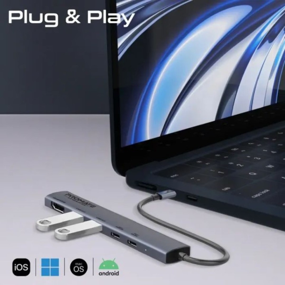 Концентратор Promate USB Hub 5 ports linkhub-5x (linkhub-5x) 98_98.jpg - фото 7