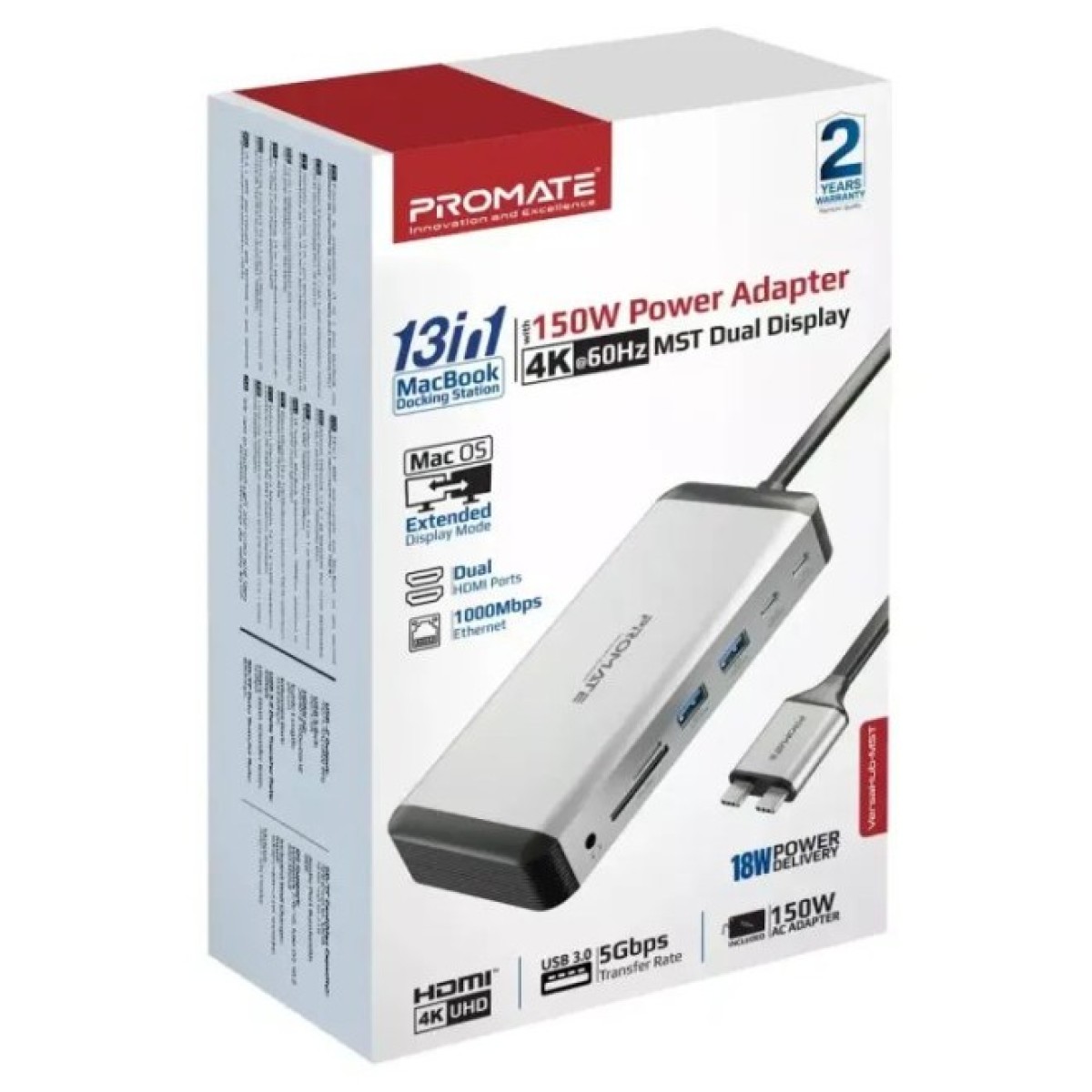 Концентратор Promate USB Hub 13 ports versahub-mst.grey (versahub-mst.grey) 98_98.jpg - фото 7