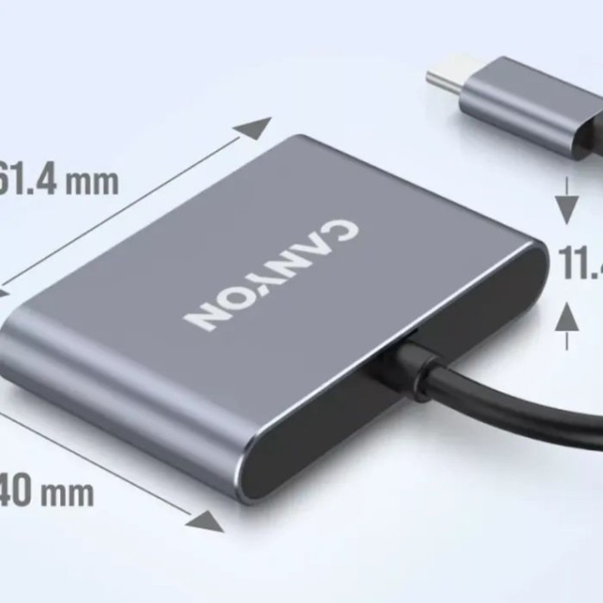 Концентратор Canyon hub DS-3 3in1 USB-C Dark Grey (CNS-TDS3) 98_98.jpg - фото 9