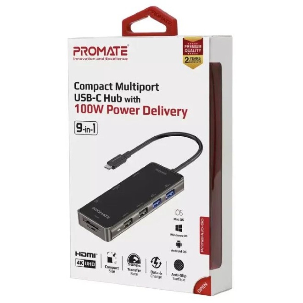 Концентратор Promate USB Hub 9 ports primehub-go.grey (primehub-go.grey) 98_98.jpg - фото 6