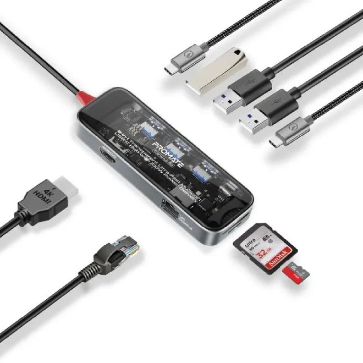 Концентратор Promate USB Hub 9 ports transhub-go (transhub-go) 256_256.jpg