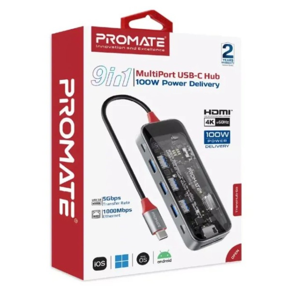 Концентратор Promate USB Hub 9 ports transhub-go (transhub-go) 98_98.jpg - фото 8