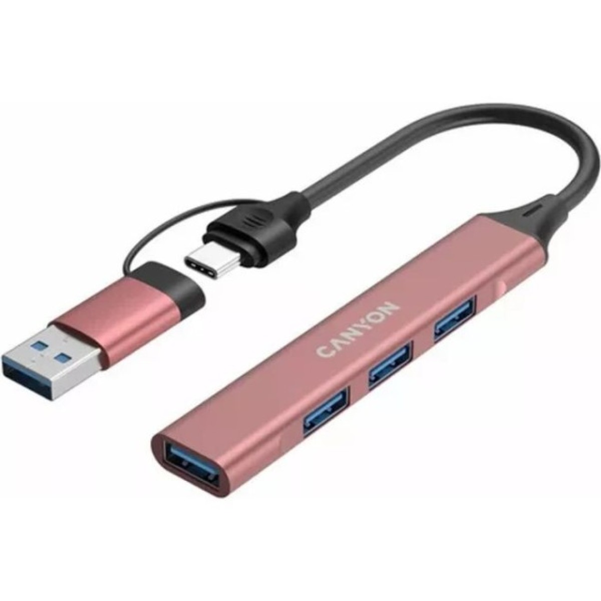 Концентратор Canyon hub DS-02 4in1 USB-A/C Pink (CNS-TDS02P) 98_98.jpg - фото 5