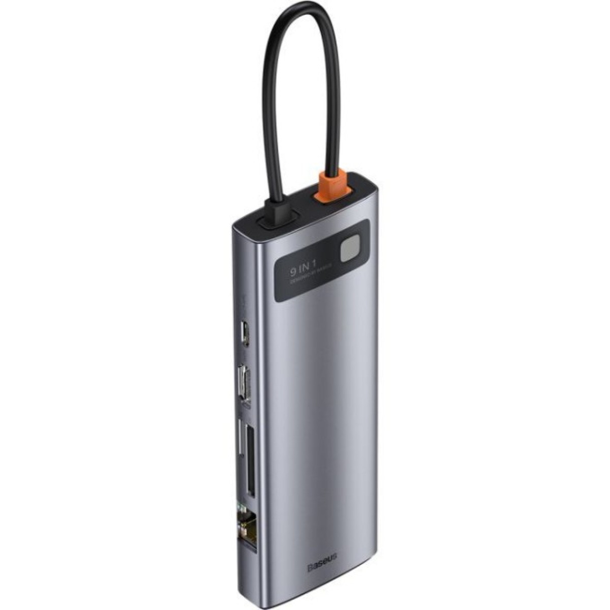 Концентратор Baseus USB3.1 Type-C to USB C(PD)100W/HDMI 4K 30Hz/VGA/USB3.2/RJ45/SD+TF,9in1 Grey (CAHUB-CU0G) 98_98.jpg - фото 10