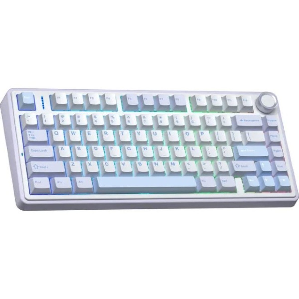 Клавиатура Aula F75 Gasket Greywood V3 switch Hot-Swap PBT Wireless/Bluetooth/USB Blue (6948391208633) 98_98.jpg - фото 2