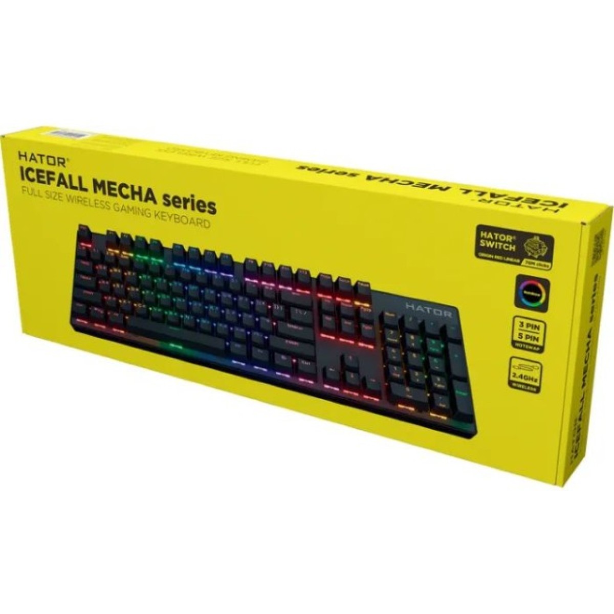 Клавиатура Hator Icefall Mecha Rainbow Wireless/USB Black (HTK204UA) 98_98.jpg - фото 3