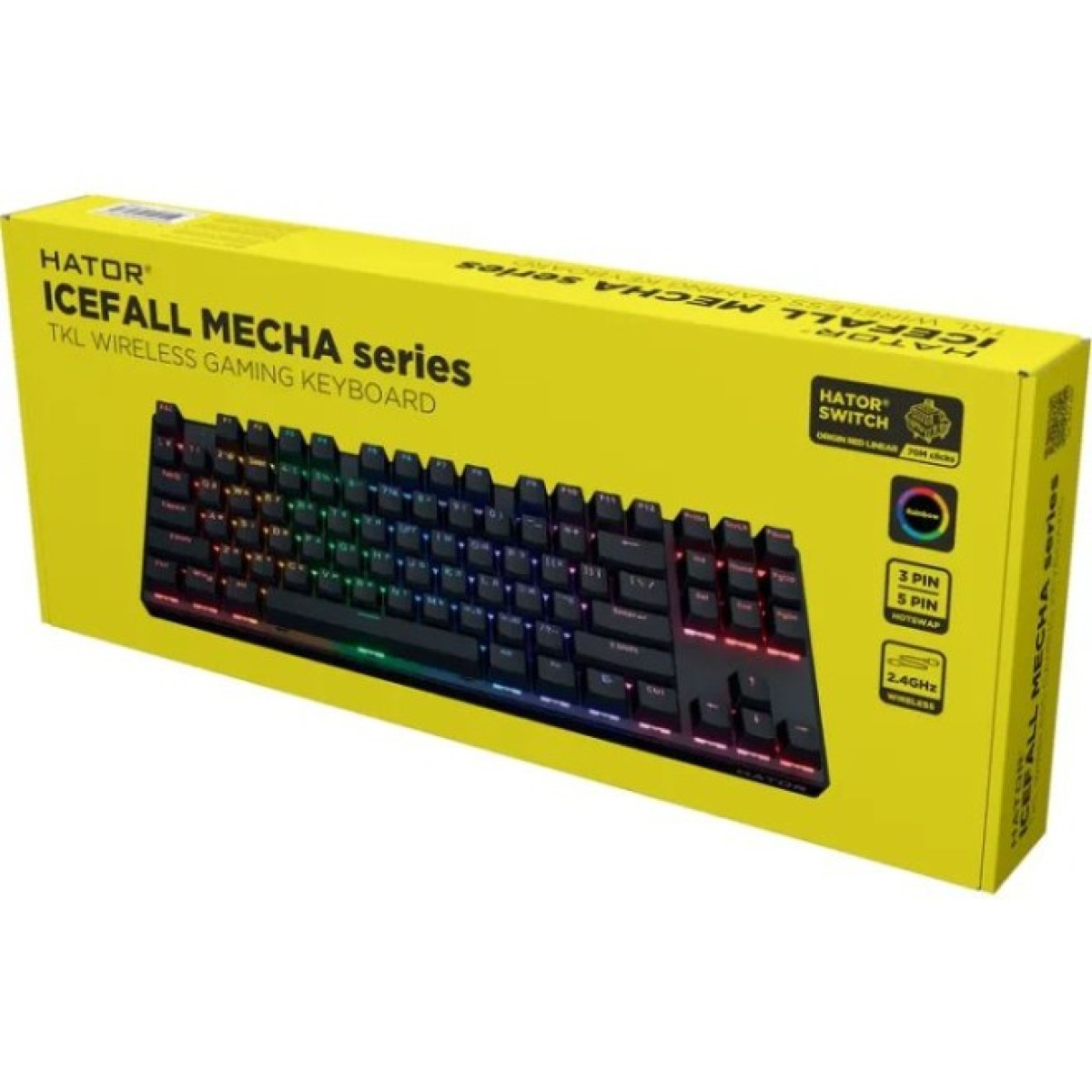 Клавиатура Hator Icefall Mecha TKL Rainbow Wireless/USB Black (HTK287UA) 98_98.jpg - фото 2