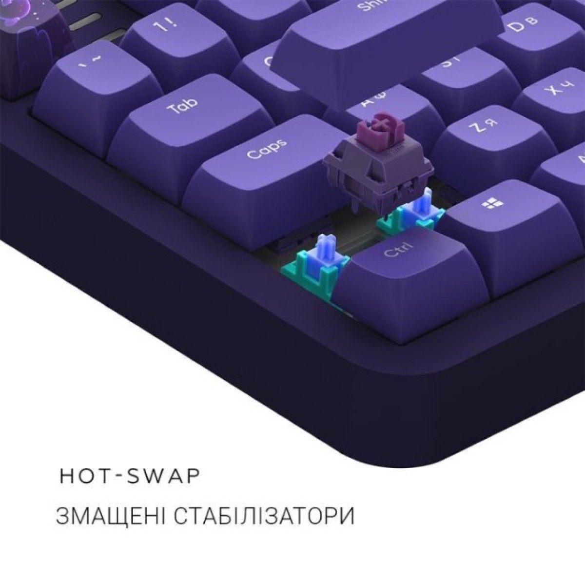 Клавиатура Dark Project ALU87 Celestial ABS RGB Mech G3MS Voidstone Violet (DPKB_CELESTIAL_87_ANSI_UA) 98_98.jpg - фото 5