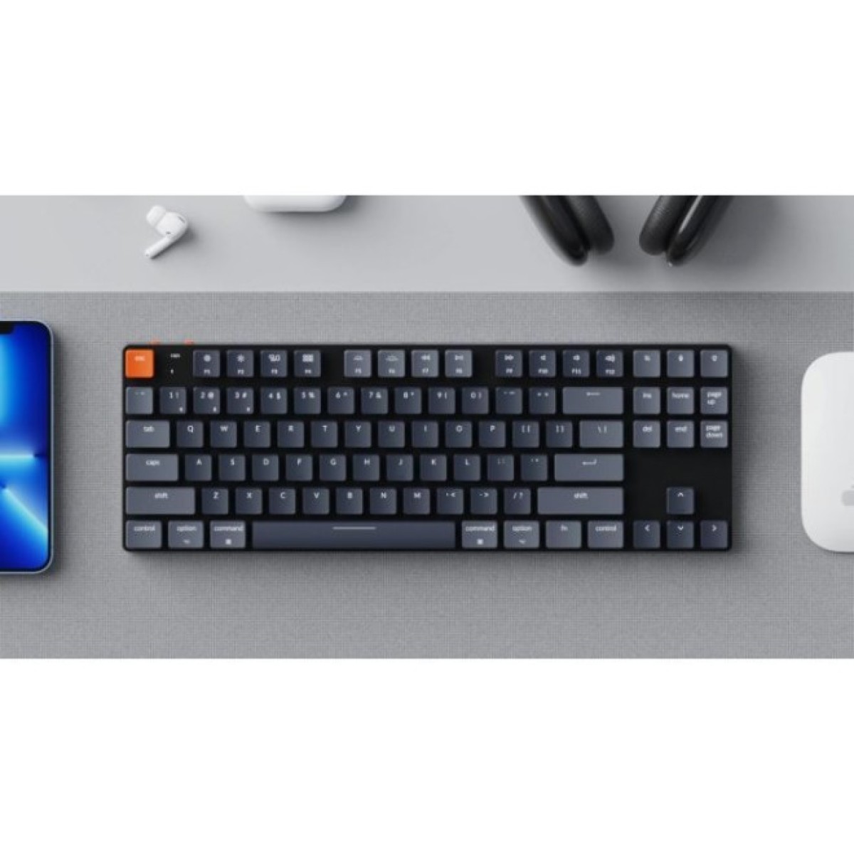 Клавиатура Keychron K1SE Gateron Red Low Profile White Led Bluetooth/USB UA Black (K1SEA1_KEYCHRON) 98_98.jpg - фото 2