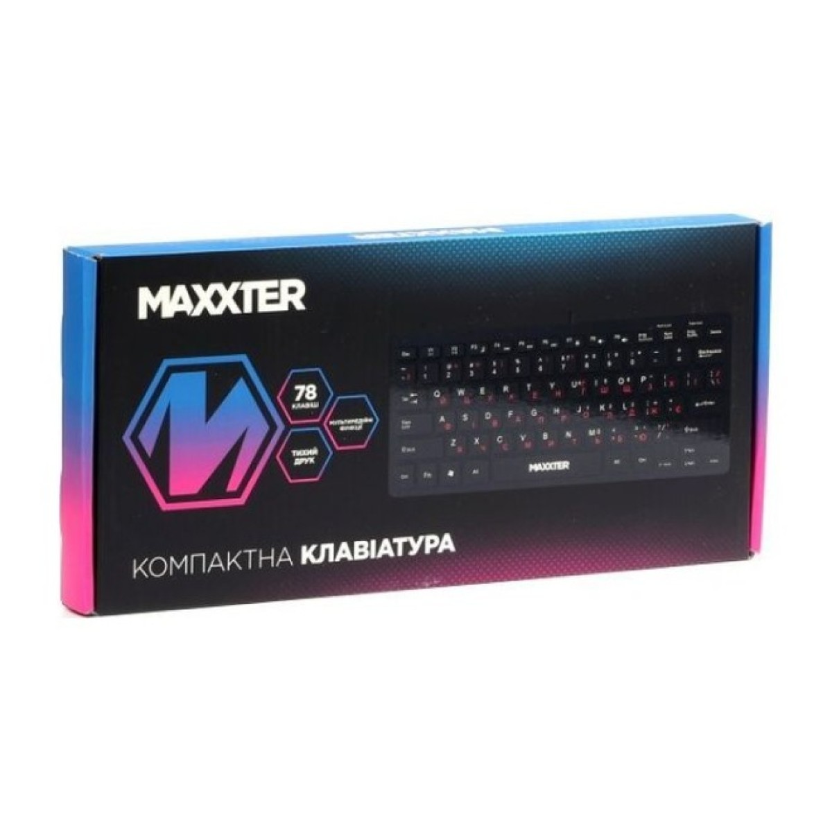 Клавіатура Maxxter KBM-C01B-UA USB UA Black (KBM-C01B-UA) 98_98.jpg - фото 3