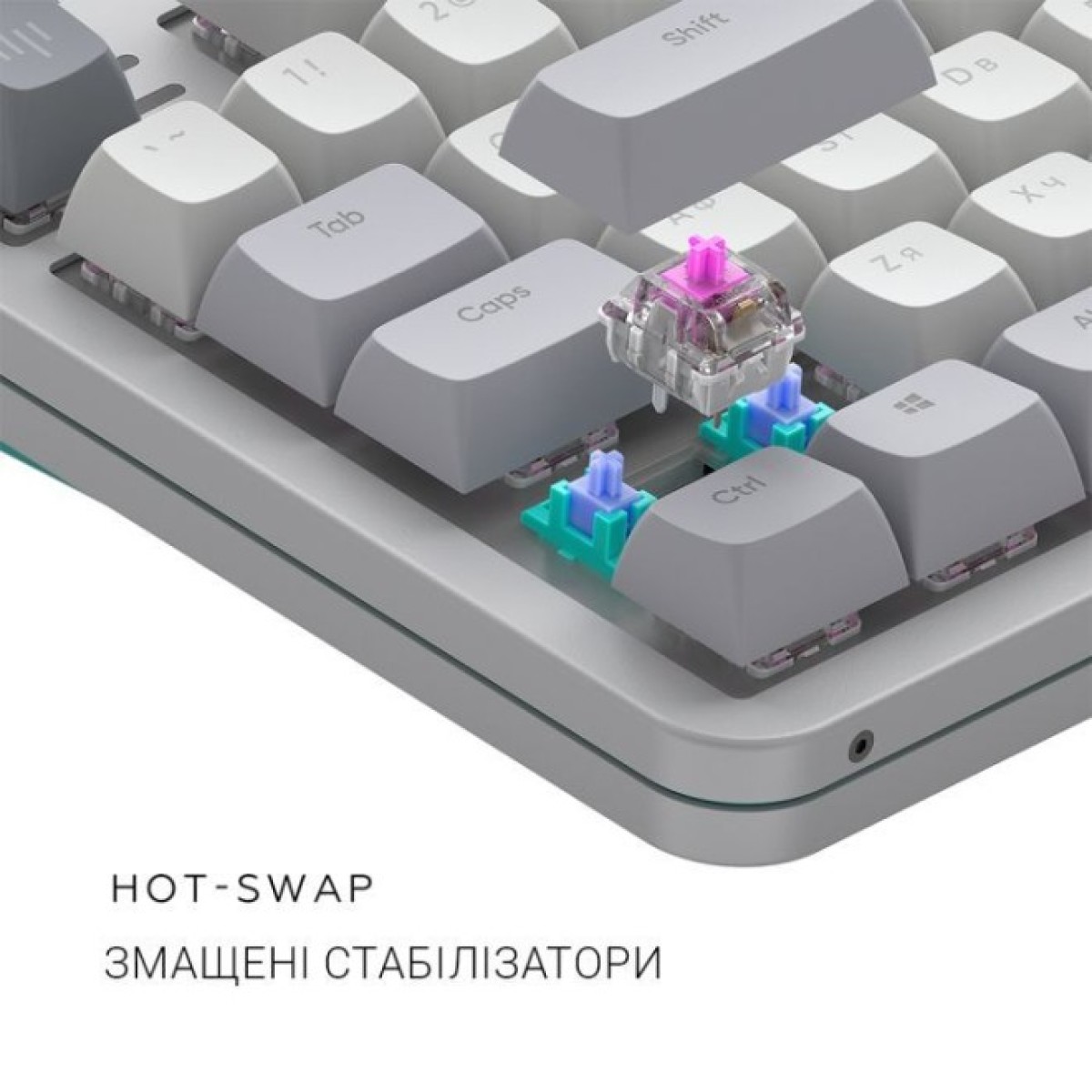 Клавиатура Dark Project ALU87 Daylight ABS RGB Mech G3MS Zircon White/Grey (DPKB_DAYLIGHT_87_ANSI_UA) 98_98.jpg - фото 6