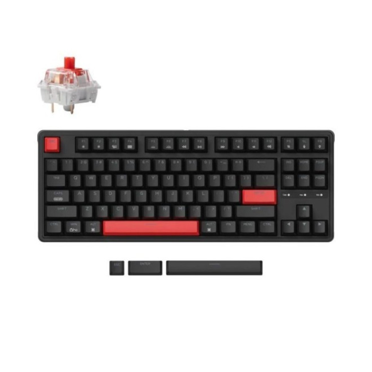 Клавиатура Keychron C3 Pro 87Key K pro Red RGB QMK Hot-swap USB UA Black (C3PH1_KEYCHRON) 98_98.jpg - фото 2