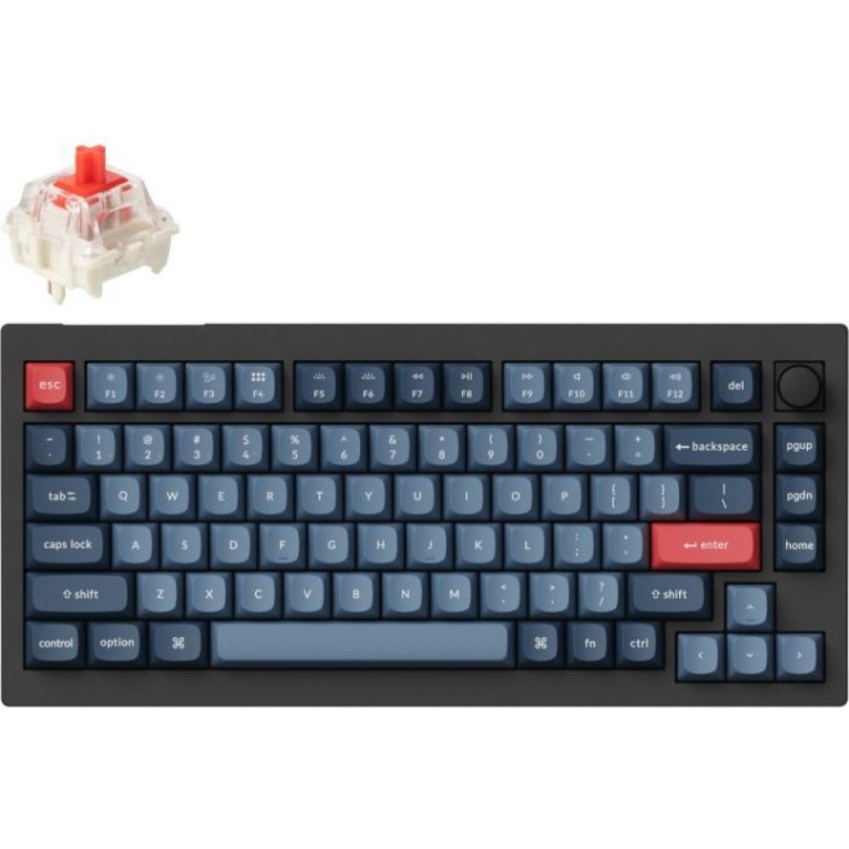 Клавиатура Keychron V1 Max Gateron Jupiter Red QMK Hot-swap Wireless/Bluetooth/USB UA Black (V1MD1_KEYCHRON) 98_98.jpg - фото 4