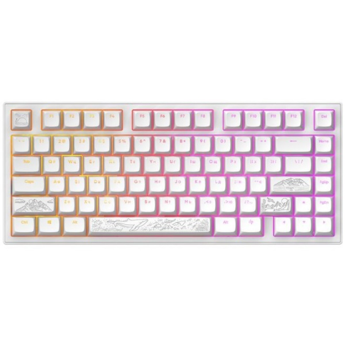 Клавиатура Dark Project ALU81 Terra Nostra PBT RGB Mech G3MS Moonstone White (DPKB_NOSTRA_81_ANSI_WHITE_UA) 98_98.jpg - фото 4