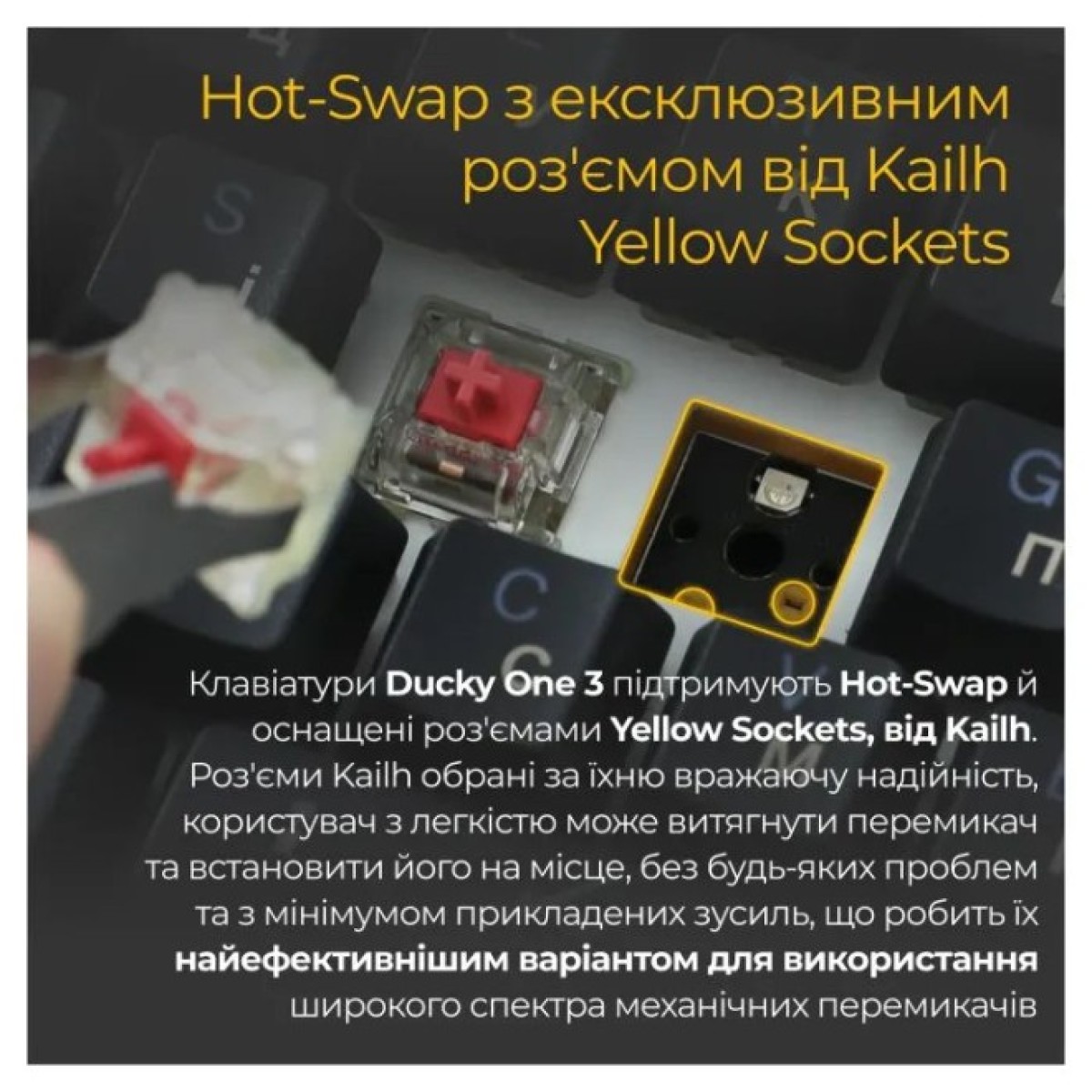 Клавиатура Ducky One 3 Cherry MX Speed Silver RGB UA USB Black (DKON2108ST-PUAPXCLAWSC1) 98_98.jpg - фото 3
